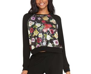 Terez Printed Sequin Front Sweatshirt