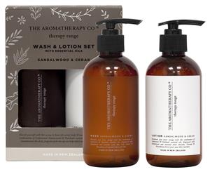 The Aromatherapy Co. Therapy Wash and Lotion Set - Sandalwood and Cedar