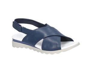 The Flexx Womens/Ladies Pina Tivoli Touch Fastening Leather Sandal (Navy) - FS6498