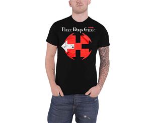 Three Days Grace T Shirt Eclipse Band Logo Official Mens - Black