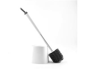 Toilet Brush Holder Set Silicone Bathroom Washroom Cleaning Tool New