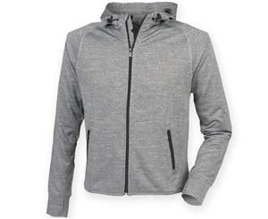 Tombo Teamsport Womens/Ladies Lightweight Running Hoodie With Reflective Tape (Grey Marl) - RW4790