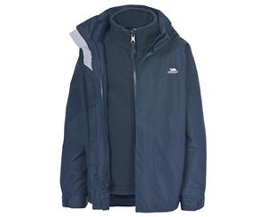 Trespass Boys Girls Skydive Waterproof Windproof 3 in 1 Jacket - Navy Blue