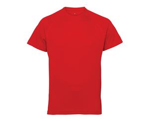 Tri Dri Mens Panelled Short Sleeve T-Shirt (Fire Red) - RW4799