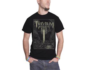 Trivium T Shirt Battle Sword T Band Logo Official Mens - Black