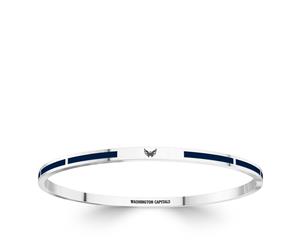 Washington Capitals Bangle Bracelet For Women In Sterling Silver Design by BIXLER - Sterling Silver