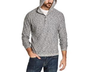 Weatherproof Vintage Mens Linen Blend Hooded Henley Shirt