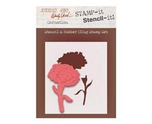 Wendy Vecchi Studio 490 Stamp It Stencil It Carnation