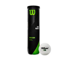 Wilson Tour Premier Grass Court Tennis Balls 4-Pack - White