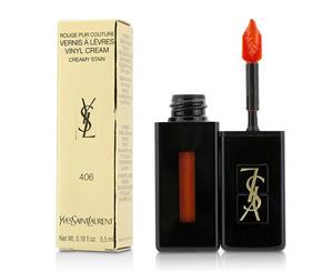 Yves Saint Laurent Rouge Pur Couture Vernis A Levres Vinyl Cream Creamy Stain # 406 Orange Electro 5.5ml/0.18oz