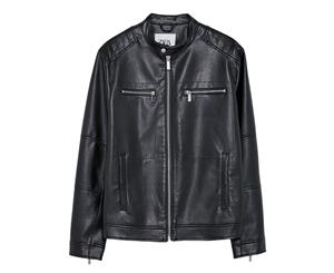 Zara Men Faux leather biker jacket 8281/411