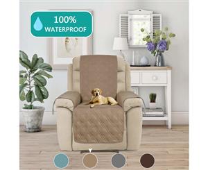 100% Waterproof Taupe Slipcover Pet Protector Furniture Covers Smarcute