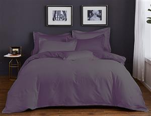 1000TC Pure Cotton Sateen Quilt Cover Grape Set Queen size