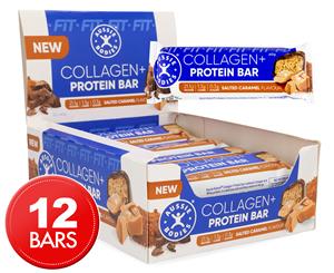 12 x Aussie Bodies FIT Collagen+ Protein Bar Salted Caramel 60g