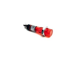 12V Indicator Light Red DC Globe - 10Mm Panel Mount