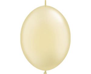 15cm Pearl Ivory Quick Link Latex Balloons Pack of 50