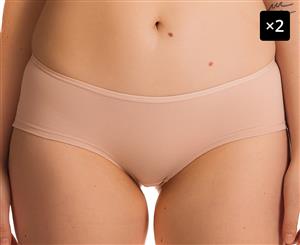 2 x All Sorts Women's Boyleg Brief - Skin/Pink