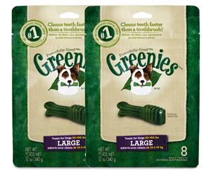 2 x Greenies Treat Pak for Large Dogs 340g