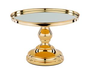 25 cm (10-inch) Round Mirror-Top Cake Stand | Gold Plated | Le Gala Collection CS321GX
