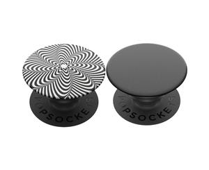 2pc PopSockets Universal Swappable Pop Grip w/ Base Black/Mesmer Eyes for Phones