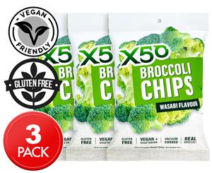 3 x X50 Broccoli Chips Wasabi 60g