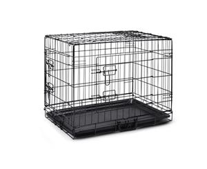 30" Portable Pet Dog Cage Collapsible Metal Crate Kennel