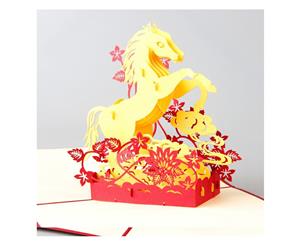 3D Pop Up Horse Greeting Card