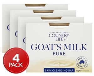 4 x Country Life Goat's Milk Pure Baby Cleansing Bar 100g