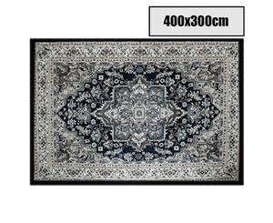 400x300cm Blue Arya Floor Area Soft Rug Carpet