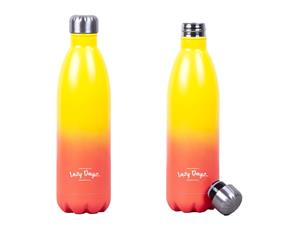 500ml Double Walled Insulated Stainless Steel Water Drink Carry Bottle Gym Outdoor Gym Cycling Sport Gift BPA Free Hot Cold 12 Hours Yellow Peach Ombre