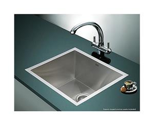 510x450mm Handmade Stainless Steel Undermount / Topmount Kitchen Laundry Sink with Waste