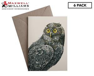 6 x Maxwell & Williams Marini Ferlazzo Birds Greeting Card - Owl