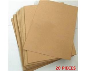 A4 Brown Kraft Paper Sheet 80GSM Natural Recycled Invitation Wedding - 20