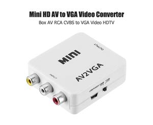 AV2VGA RCA Composite AV CVBS 3RCA to VGA HD Video Cable Converter Adapter with 3.5mm Audio