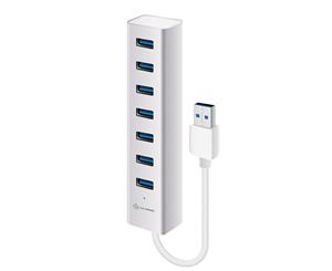 Alogic 7 Port USB Hub - Aluminium Unibody with Power Adapter - Prime Series