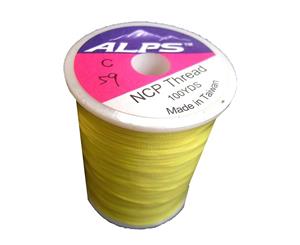 Alps 100yds of Yellow Rod Wrapping Thread - Size C (0.2mm) Rod Binding Cotton