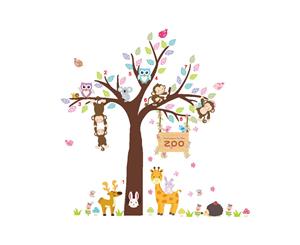 Animal Garden Wall Stickers Decals (Size 105cm x 105cm)