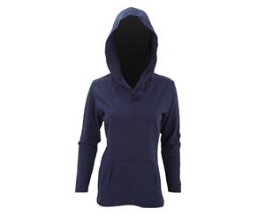 Anvil Womens/Ladies Hooded French Terry Sweatshirt / Hoodie (Navy) - RW2537