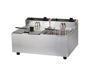 Apuro Double Pan Bench Top Fryer 2 x 5Ltr Electric Cooking Equipment Electric De