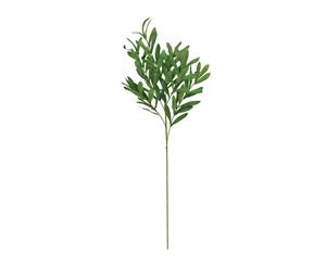 Artificial Fake Leaves Greenery Foliage Branch Leaf Bush Grass Bunch Decor [Design Leaf Bush - Olive (Green 63cm)]