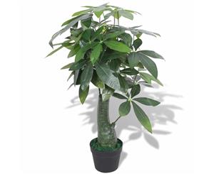 Artificial Fortune Tree Plant with Pot 85cm Green Fake Foliage Home