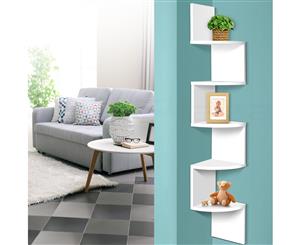 Artiss 5 Tier Corner Wall Floating Shelf Mount Display Bookshelf CD Storage Rack