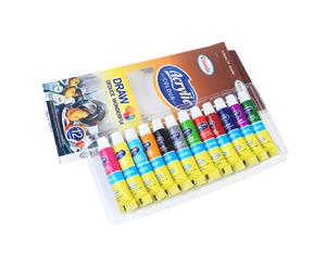 Artist Acrylic Paint Colour Quality Artist Paint set of 12 9ml Tubes