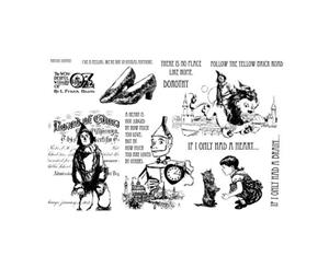 Artistic Outpost Cling Stamps 9In.X7in. Oz Collage