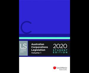 Australian Corporations Legislation 2020 - Student Edition