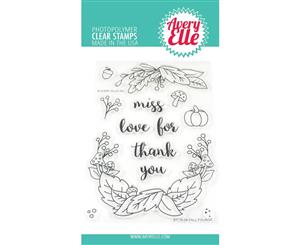 Avery Elle - Clear Stamp Set 4 inch X6 inch - Fall Foliage