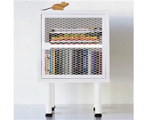 Avice industrial mesh bedside table white