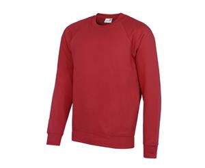 Awdis Academy Mens Crew Neck Raglan Sweatshirt (Red) - RW3916