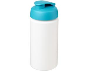 Baseline Plus 500Ml Flip Lid Sport Bottle With Grip (White/Aqua) - PF2822