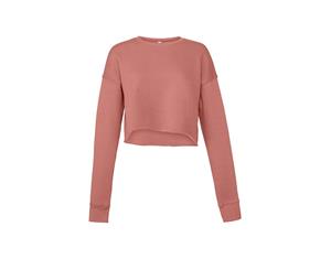 Bella + Canvas Ladies Cropped Sweatshirt (Mauve) - PC3610